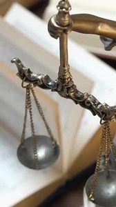 Close Up Bronze Lady Justice Scales Statue