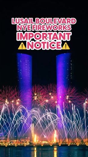 ILQ - ILoveQatar Network on Instagram: "⚠️ @lusailcityofficial has announced that the New Year’s Eve 2026 fireworks & pyrodrones show at Lusail Boulevard on 31 December 2025 will be for families only. 👉Watch the video to find out more about the available parking zones, taxi points & shuttle bus services. 📍Lusail Boulevard ⏰ 6 pm - 2 am 📆 31 December 2025 🎟️ General admission - free entry! 🎟️ Majlis: QR 300 | Majlis 6 - 12 Years old: QR 150 | Majlis Under 6 Years old: Free (Sold out as of 29