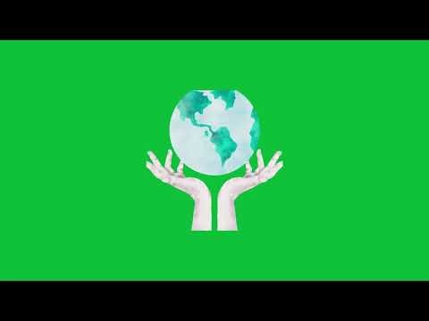Earth in Hand Animation | Aesthetic PNG | Green Screen | Environmental Care Clip