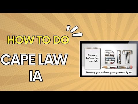 CAPE LAW IA guidelines !!!
