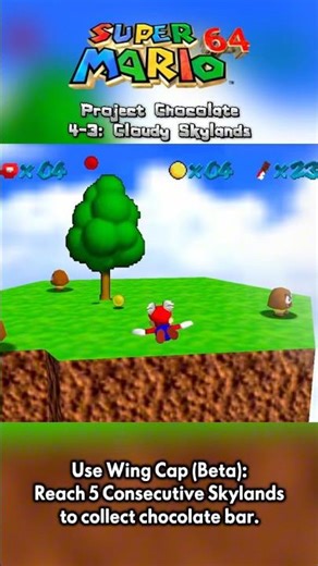 SM64 Project Chocolate: 4-3 Cloudy Skylands #5SecretSkyLands