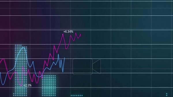 Animation of financial data processing over dark background. global business, finances, data processing and digital interface concept digitally generated video Stock Video Footage - Alamy