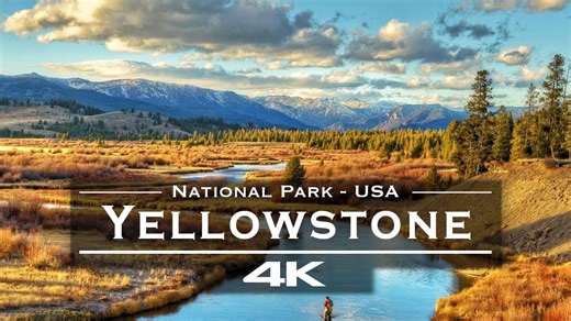 Yellowstone National Park from above | 4K aerial views of nature and wildlife