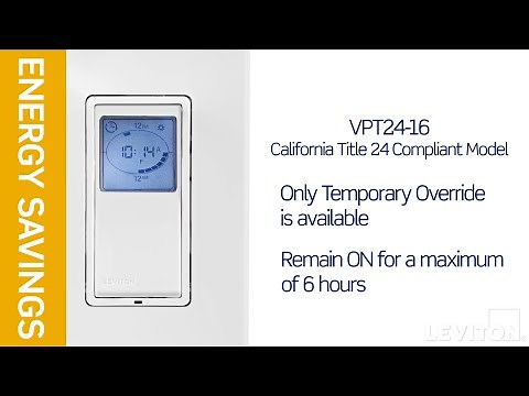 Other Settings for the Decora VPT24 24-Hour Programmable Timer