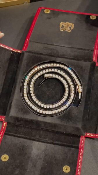 Vintage Cartier 90s Diamond Necklace Unboxing in 18K Yellow Gold