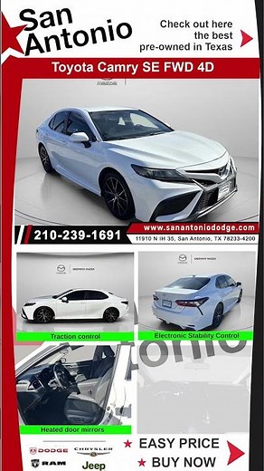 Pre-Owned 2023 Toyota Camry SE FWD 4D Sedan