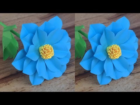 How to Make Beautiful Flower with Paper - Making Paper Flowers Step by Step - DIY Paper Flowers 005