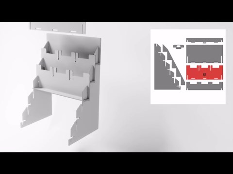 Sticker Display Stand for Vendors - 5 Tier Wooden Display Rack with Adjustable Dividers - Portable and Easy to Assemble - Perfect for Stickers, Coasters, Postcards, and More