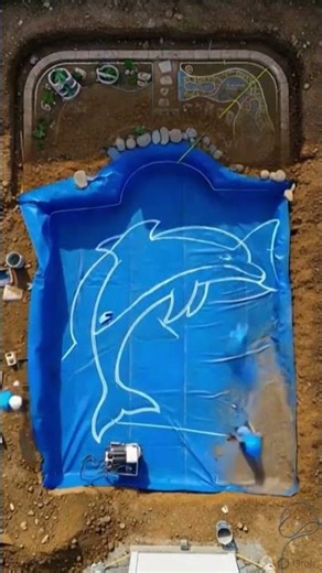 Giant Dolphin Waterfall Pond #avengers