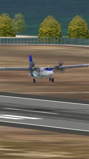 MASWings | DHC-6 Twin Otter | Landing at Sibu #shorts #viral #landingvideo #rfsrealflightsimulator
