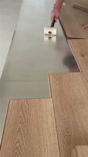 The process of installing wooden floors, using the "floating floor" method or click system #shorts