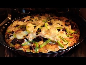 Easy pizza/simple pizza recipe/ homemade pizza/pizza in oven baking/ chicken pizza/beef pizza