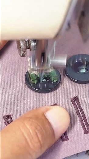 Sewing Button Using Sewing Machine Tutorial Easy #sewingtips #diy #repair