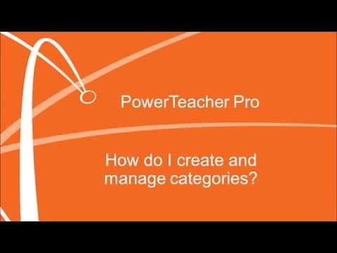PowerTeacher Pro - How Do I Create and Manage Categories?