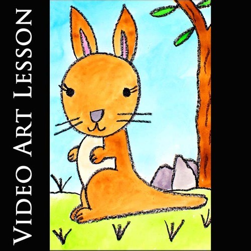 KANGAROO Video Art Tutorial | AUSTRALIA Drawing & Watercolor Painting Lesson