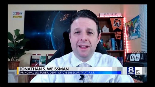 Jonathan S. Weissman WROC-TV Channel 8 News at 5:00 p.m. RIT Rochester, NY 1/6/26 | Jonathan S. Weissman