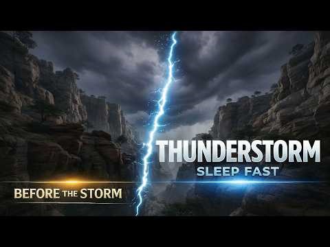 Calm Before Rain and Thunder | Soft Storm Atmosphere | Deep Sleep Rain and Thunder Sounds