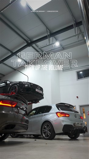 Three beasts. One workshop. Cobra Sport exhaust sound ON 🔥🎧🇩🇪 #mercedesamg #BMW #Audi