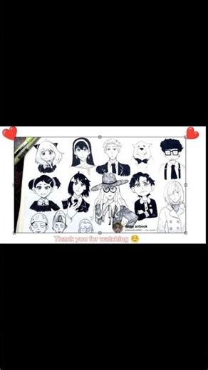 all characters sketch #yorforger #spyxfamily #drawing #pointer #character #anime #manga