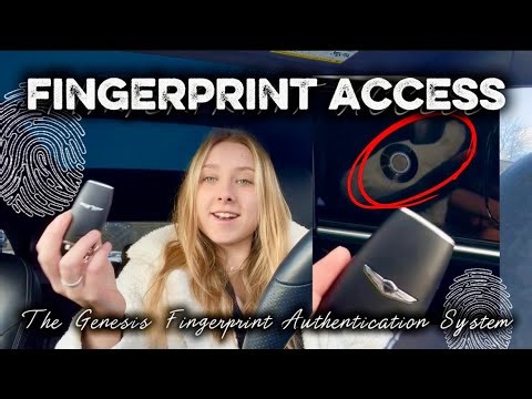 How to use the Fingerprint access in a Genesis vehicle! GV70 Prestige and pros of fingerprint access