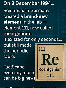 A new element created — Roentgenium joined the periodic table. ⚛️ #Science #PeriodicTable #Chemistry