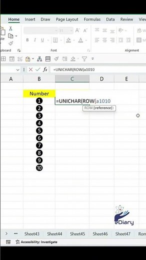 Create Custom Serial Numbers in Excel | UNICHAR + ROWS Formula #SerialNumberExcel #UNICHARFormula