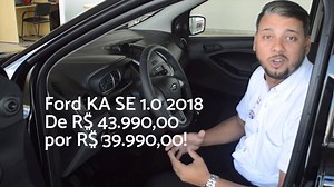O Ford Ka nunca esteve tão fácil de ser seu. Modelo 2018, com ar condicionado, direção elétrica, som com comando de voz e bluetooth! Tudo isso por R$ 39.990,00. Entre em contato conosco e descubra ainda nossas opções de consórcio! ;) | America Ford