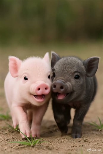 The Most Healing 5 Seconds: Two Little Pigs Taking a Cute Walk 🐷💗