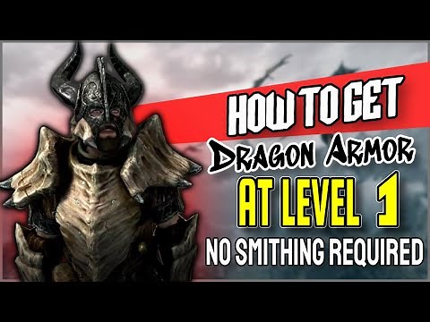 Skyrim - How to get Dragon Armor at Level 1 - No smiting required Anniversary Edition