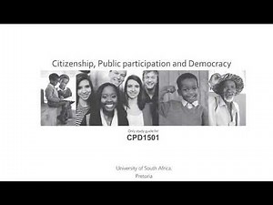 Citizenship, public participation & democracy #CPD1501 #Lawschool #Law