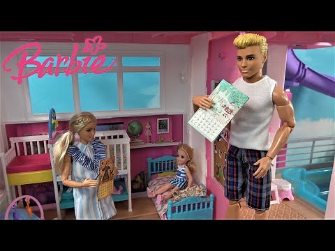 Barbie and Ken in Barbie Dream House Story: Barbie Looking for Baby Name and Barbie Sisters Helping