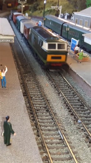 Class 35 Hymek diesel hydraulic locomotive working the goods. #oogaugerailways