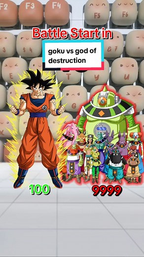 Goku vs God of Destruction Duel in Dragon Ball Anime