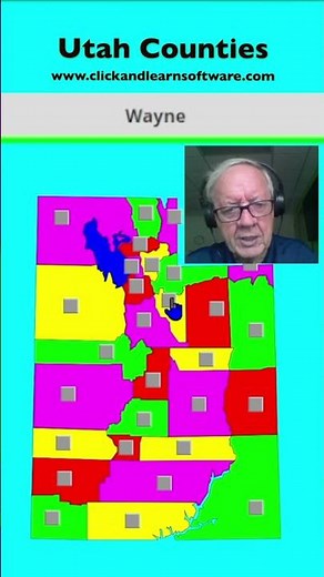 Learn the Counties of Utah #clickandlearnsoftware #utah #counties #game