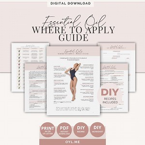 Essential Oils Guide Where to Apply   What to Use | DIY Recipes | Printable Bundle | Everyday Oils   DIY Worksheet | Instant Download - Etsy