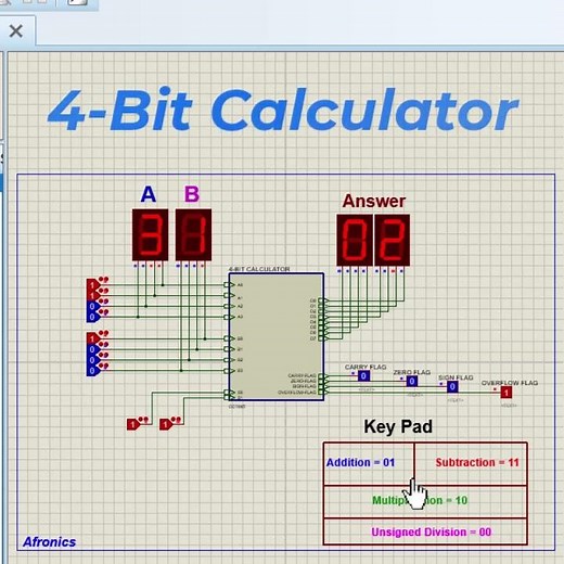 4 Bit calculator #shorts #electronics #diy #logicgates