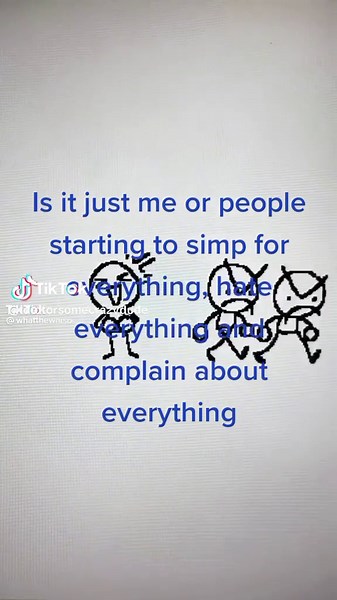 (video not mine) ok but everywhere I go on TikTok I see people simping for characters or pictures like they be saying