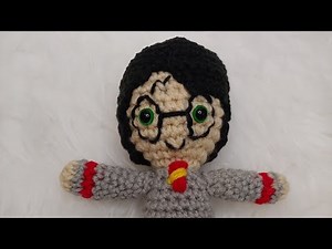 Harry Potter crochet doll - Tutorial - Part 4 [Final] (Arms, hair and details)