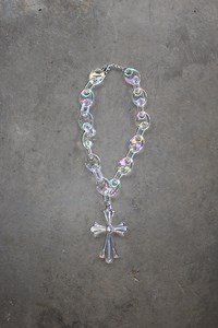 Cross Style Necklace - Acrylic Link Gothic Chain With Cross Design, Unique Cross-inspired Jewelry - Etsy