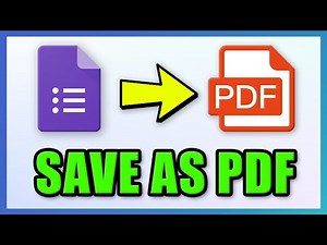 How to Save Google Forms as PDF | PC | 2025