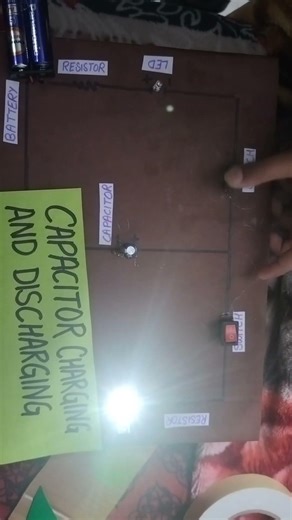 Model on Capacitor Charging and Discharging for class 12#art #2026 #model #physics #handmade #diy