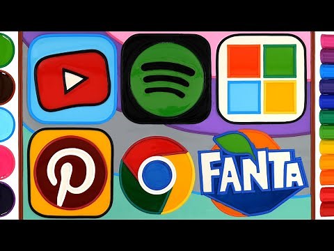 Famous logo, Spotify App Logo Jelly Painting & Coloring | Menggambar Dan Mewarnai | Fanta logo