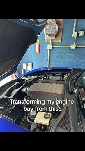 Some summer mods to my engine bay. I figured I’d make a quick how to guide #car #sportscar #corvette #engine #howto