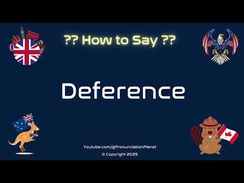 🤝 🕊️ How to Pronounce Deference? (CORRECTLY) | Pronunciation Planet