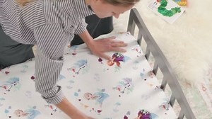 Disney Frozen 2 Nature is Magical Purple, Blue and White 4 Piece Toddler Bed Set - Comforter, Fitted Bottom Sheet, Flat Top Sheet, Reversible Pillowcase