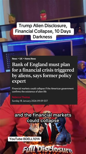 Trump Alien Disclosure and Financial Collapse Explained