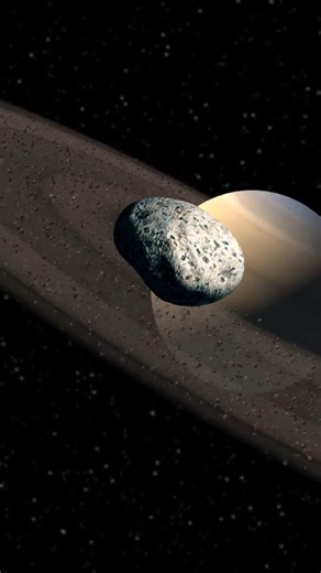 Mesmerizing Scene of an Asteroid Hits Saturn? 😱 [Simulation Video] #shorts