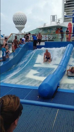 Quick FlowRider Surf Simulator Ride on a Royal Caribbean Ship