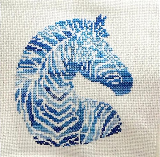 Zebra Head Cross Stitch PDF Pattern - Etsy
