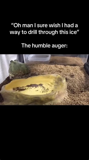 Using a Humble Auger to Drill Through Ice